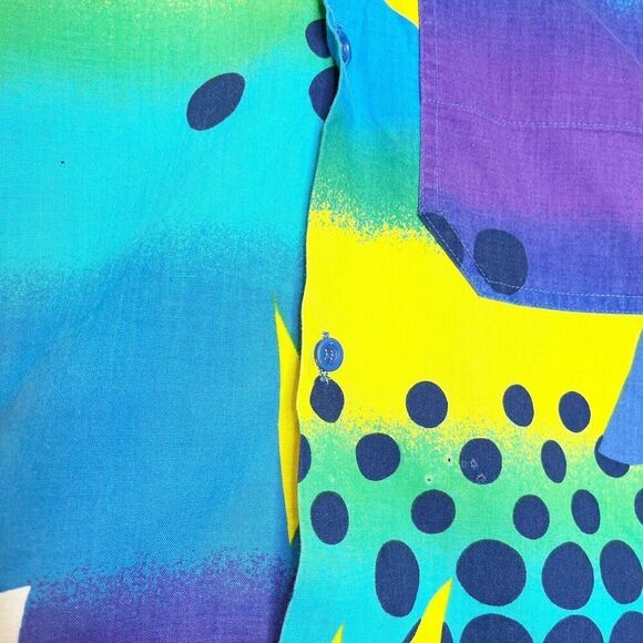 Vintage 80s 90s S Small OP Ocean Pacific Hawaiian Shirt All Over Print - Picture 4 of 6